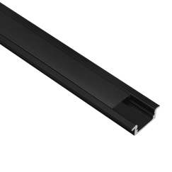 PERFIL ALUMINIO PRETO EMBUTIR 25 X 5 X 2000mm S24