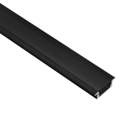 PERFIL ALUMINIO PRETO EMBUTIR 25 X 5 X 2000mm S24