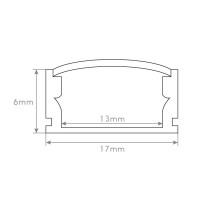 PERFIL ALUMÍNIO SALIENTE 17 X 7 X 2000mm