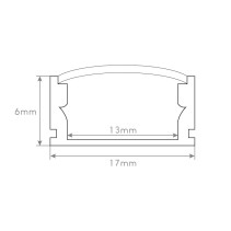 PERFIL ALUMINIO PRETO SALIENTE 17 X 7 X 2000mm S24