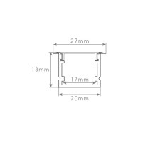 PERFIL DE ALUMÍNIO DE EMBUTIR 082M