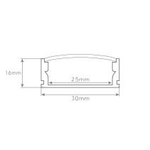PERFIL ALUMÍNIO SALIENTE 097 30 X 11 X 2000mm