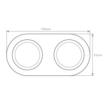 ARO GU10/MR16 SALIENTE DUPLO ORI.BRANCO S24