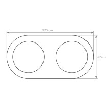 ARO GU10/MR16 SALIENTE DUPLO FIXO BRANCO S24