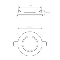 ARO GU10/MR16 REDONDO NÍQUEL ORIENTÁVEL