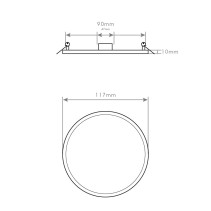 PAINEL LED EMBUTIR 10W 4200K MOLA AJUSTAVEL LUSELAMP