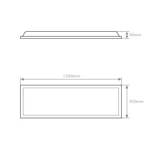 PAINEL LED EMBUTIR 1200X300 60W 3CCT S25