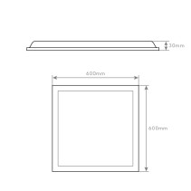 PAINEL LED EMBUTIR  600X600 58W CCT S25