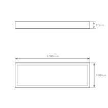 PAINEL LED SALIENTE 1200X300 60W CCT S25