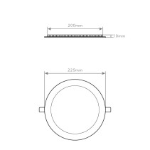 PAINEL LED EMBUTIR 18W REDONDO NIQUEL 3CCT