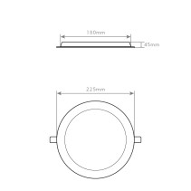 DOWNLIGHT REDONDO EMBUTIR 22W 4200K