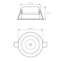 SPOT LED REDONDO BRANCO 5W 6400K