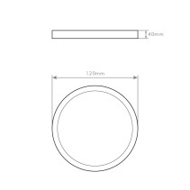 PAINEL LED SALIENTE 6W REDONDO BRANCO 3CCT