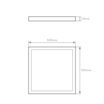 PAINEL LED SALIENTE QUADRADO BRANCO 46W 6400K