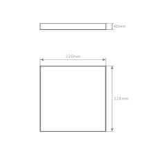 PAINEL LED SALIENTE QUADRADO S/ARO 35W 6400K