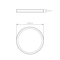 PAINEL LED SALIENTE REDONDO BRANCO 48W 6400K