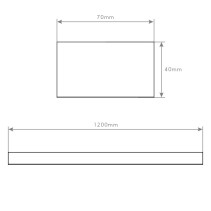 LINEA SUSPENSA ALUMÍNIO 48W 6400K 1200X70mm IP44