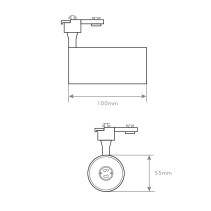 PROJ. DE CALHA MONOFÁSICO BRANCO GU10