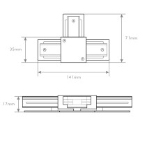 UNIÃO T PARA CALHA MONOFÁSICA BRANCA