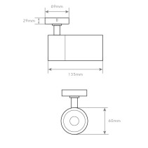 PROJETOR DE BASE BRANCO 15W 4200K