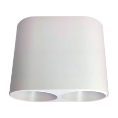 ARO GU10/MR16 SALIENTE DUPLO FIXO BRANCO S24