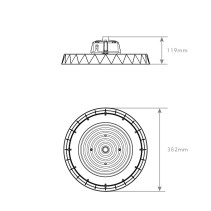 UFO SOLIDUS PRETO PHILIPS 5 ANOS 200W 4200K S25