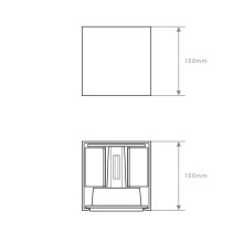 APLIQUE LED CUBO CINZA 10W 4200K