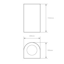 APLIQUE TUNEL CINZA 2XGU10