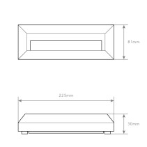 APLIQUE RETANGULAR BRANCO 6W 3000K