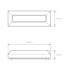 APLIQUE RETANGULAR PRETO 10W 4200K
