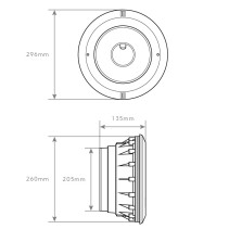 HABITÁCULO INOX PARA LÂMPADA PAR56