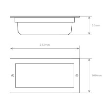 PROJETOR DE MURO RETANGULAR 10W 6400K