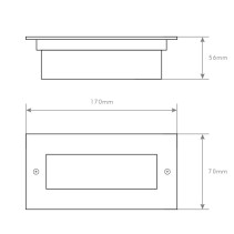 PROJETOR DE MURO RETANGULAR 8W 3000K