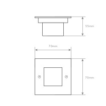 PROJETOR DE MURO QUADRADO 3W 6400K