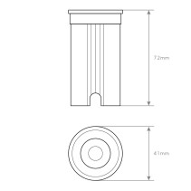 PROJETOR DE CHÃO REDONDO 40mm 1W 6400K