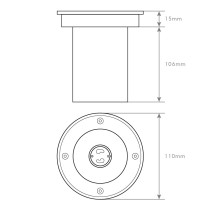 PROJETOR DE CHÃO REDONDO GU10