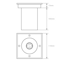 PROJETOR DE CHÃO QUADRADO GU10