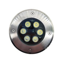 PROJETOR DE CHÃO REDONDO 6X1W 6400K