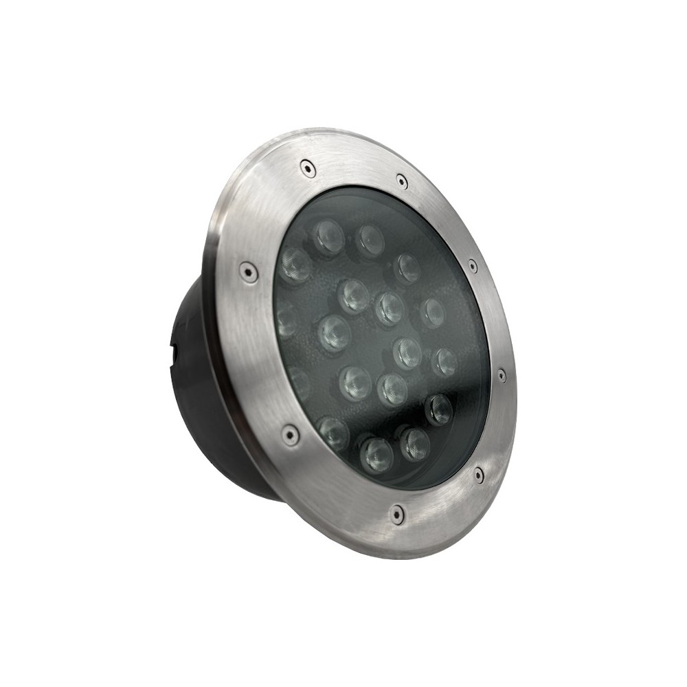 PROJETOR DE CHÃO REDONDO 18X1W 6400K