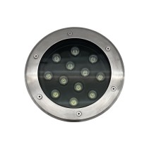 PROJETOR DE CHÃO REDONDO 12X1W 6400K