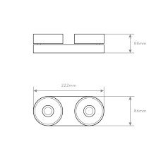 APLIQUE LED ROTATIVO 24W BRANCO 4200K