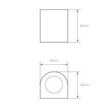 APLIQUE TUNEL PRETO 3W 4200K