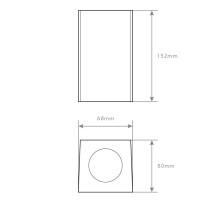 APLIQUE QUADRADO BRANCO 2XGU10