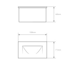 PROJETOR DE MURO RETANGULAR PRETO 3W 4200K
