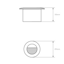 PROJETOR DE MURO REDONDO BRANCO 3W 4200K