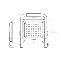 PROJETOR DE BATERIA 100W SMD LED IP65 PVC S24