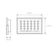 PROJETOR LED SOLAR PVC 40W 6400K