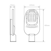 ARMADURA DE RUA SOLAR C/P 200W 6400K S25