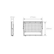 PROJETOR SERIE A01 CINZENTO 100W 3000K IP65