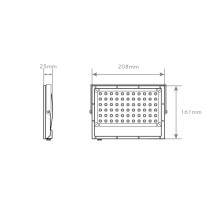 PROJETOR SERIE A01 CINZENTO 50W 3000K IP65